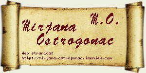 Mirjana Ostrogonac vizit kartica